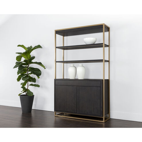 Baldessara Grey / Rustic Bronze Bookcase